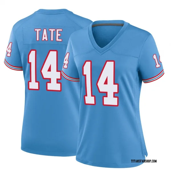 Women's Carnell Tate Tennessee Titans Game Light Blue Oilers Throwback Alternate Jersey