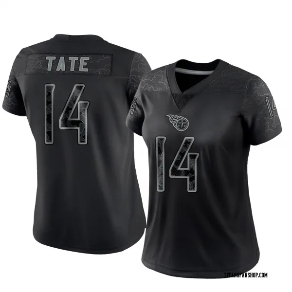 Women's Carnell Tate Tennessee Titans Limited Black Reflective Jersey