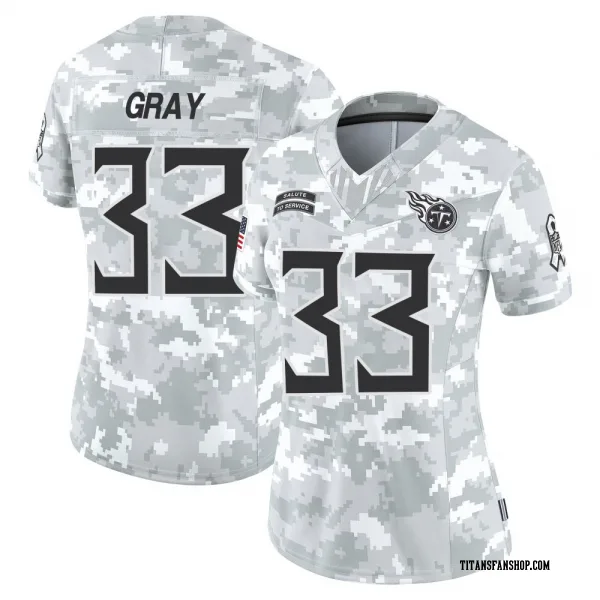 Women's Cedric Gray Tennessee Titans Limited Arctic Camo 2024 Salute to Service Jersey