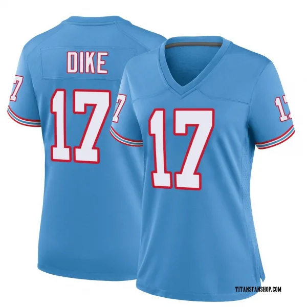 Women's Chimere Dike Tennessee Titans Game Light Blue Oilers Throwback Alternate Jersey