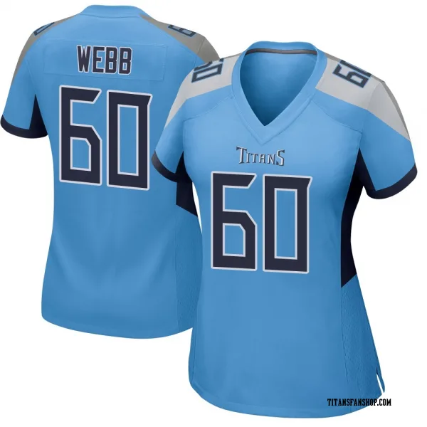 Women's Clay Webb Tennessee Titans Game Light Blue Jersey