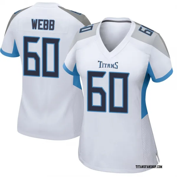 Women's Clay Webb Tennessee Titans Game White Jersey