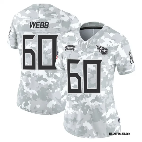 Women's Clay Webb Tennessee Titans Limited Arctic Camo 2024 Salute to Service Jersey