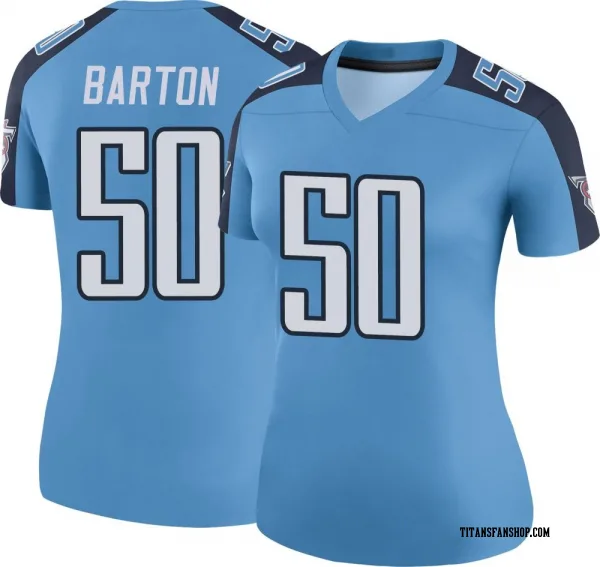 Women's Cody Barton Tennessee Titans Legend Light Blue Color Rush Jersey