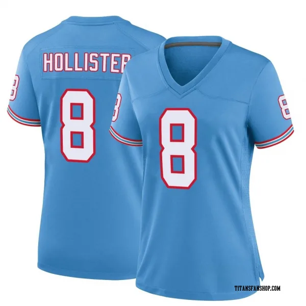 Women's Cody Hollister Tennessee Titans Game Light Blue Oilers Throwback Alternate Jersey