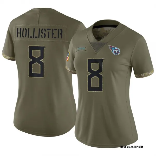 Women's Cody Hollister Tennessee Titans Limited Olive 2022 Salute To Service Jersey