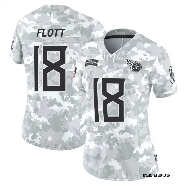 Women's Cor'Dale Flott Tennessee Titans Limited Arctic Camo 2024 Salute to Service Jersey