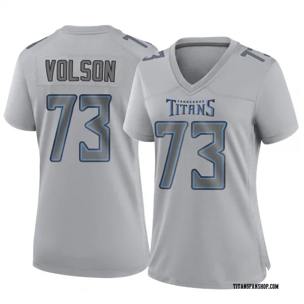 Women's Cordell Volson Tennessee Titans Game Gray Atmosphere Fashion Jersey