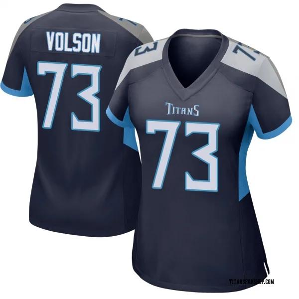 Women's Cordell Volson Tennessee Titans Game Navy Jersey