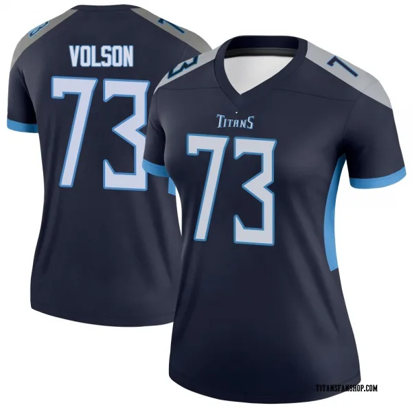 Women's Cordell Volson Tennessee Titans Legend Navy Jersey