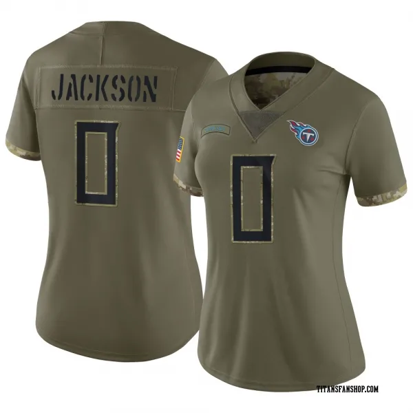 Women's Courtney Jackson Tennessee Titans Limited Olive 2022 Salute To Service Jersey