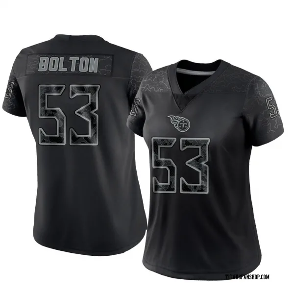 Women's Curtis Bolton III Tennessee Titans Limited Black Reflective Jersey