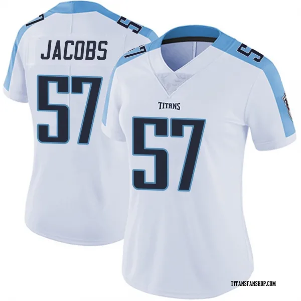 Women's Curtis Jacobs Tennessee Titans Limited White Vapor Untouchable Jersey