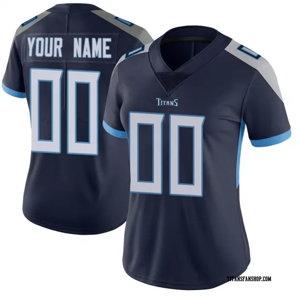 Women's Custom Tennessee Titans Limited Navy Vapor Untouchable Jersey