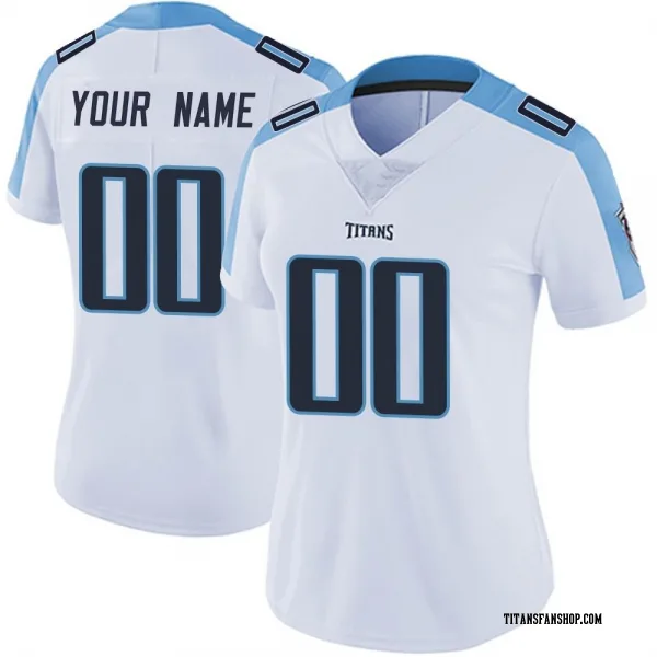 Women's Custom Tennessee Titans Limited White Vapor Untouchable Jersey