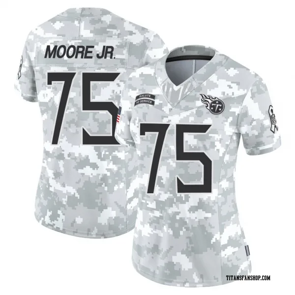 Women's Dan Moore Jr. Tennessee Titans Limited Arctic Camo 2024 Salute to Service Jersey