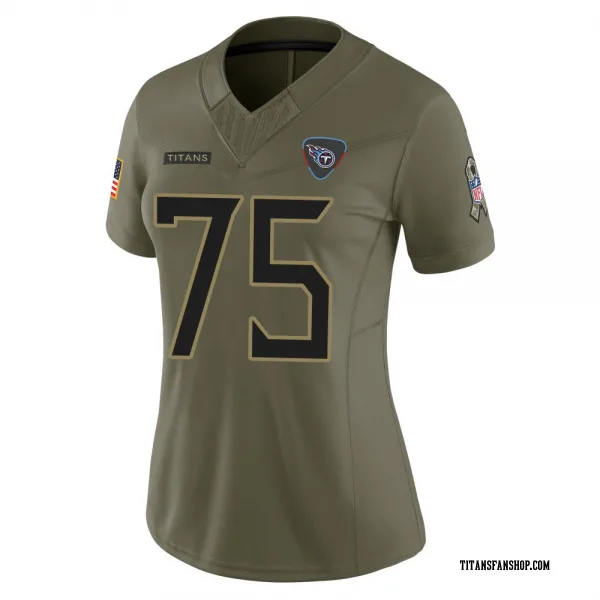 Women's Dan Moore Jr. Tennessee Titans Limited Olive 2025 Salute to Service Jersey