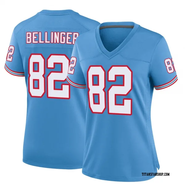 Women's Daniel Bellinger Tennessee Titans Game Light Blue Oilers Throwback Alternate Jersey