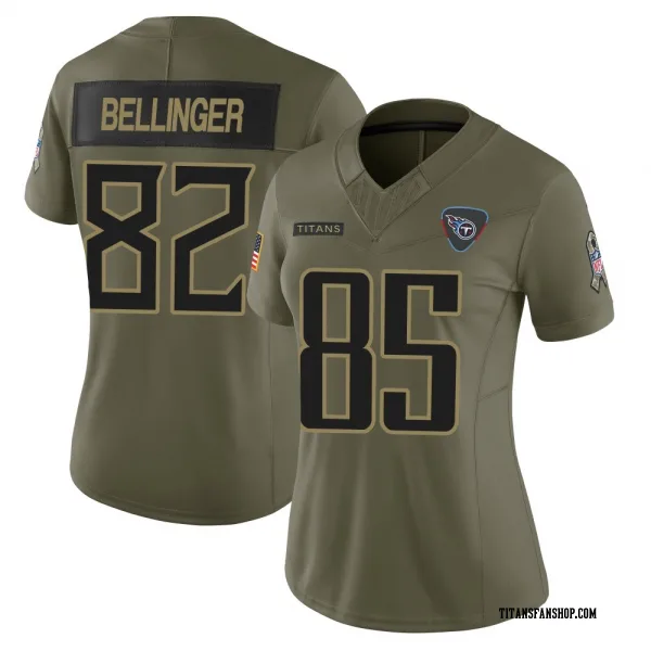 Women's Daniel Bellinger Tennessee Titans Limited Olive 2025 Salute to Service Jersey