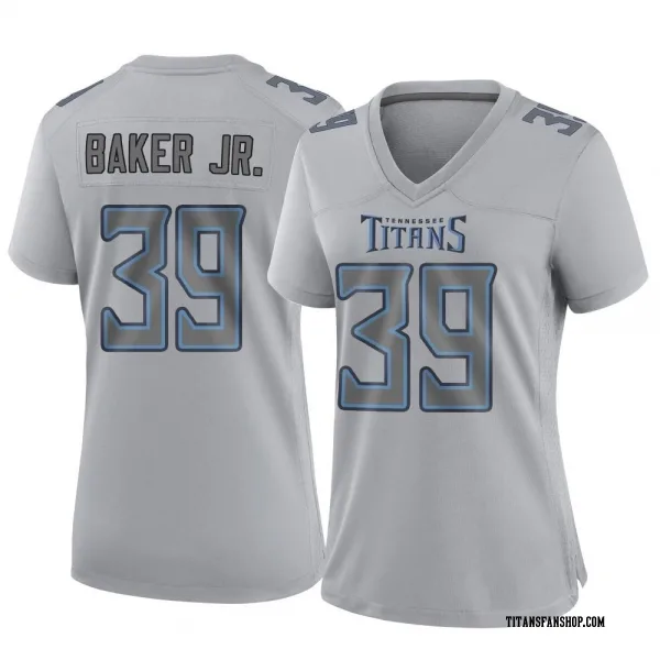 Women's Darrell Baker Jr. Tennessee Titans Game Gray Atmosphere Fashion Jersey