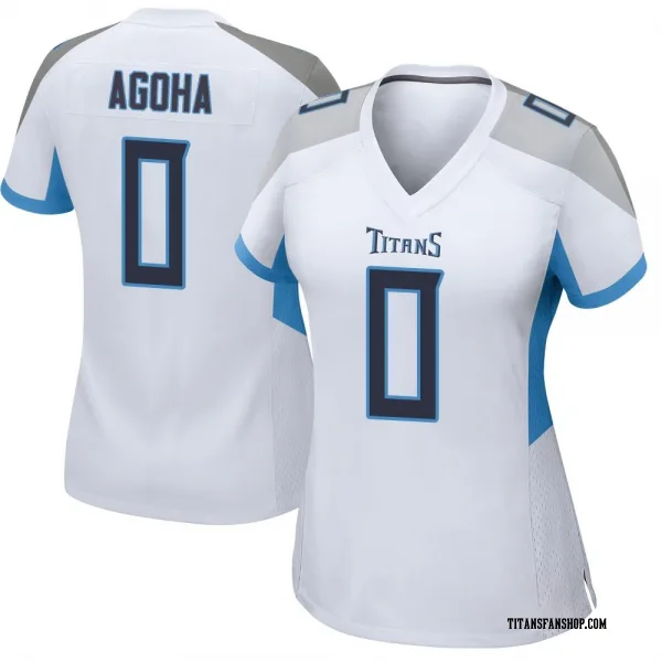 Women's David Agoha Tennessee Titans Game White Jersey