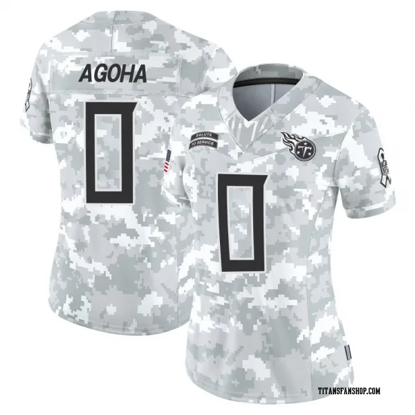 Women's David Agoha Tennessee Titans Limited Arctic Camo 2024 Salute to Service Jersey