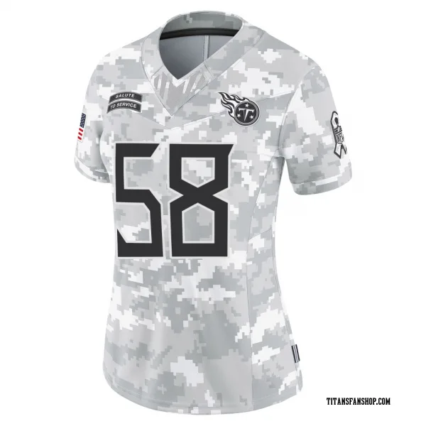 Women's David Ebuka Agoha Tennessee Titans Limited Arctic Camo 2024 Salute to Service Jersey