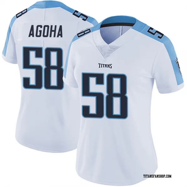 Women's David Ebuka Agoha Tennessee Titans Limited White Vapor Untouchable Jersey