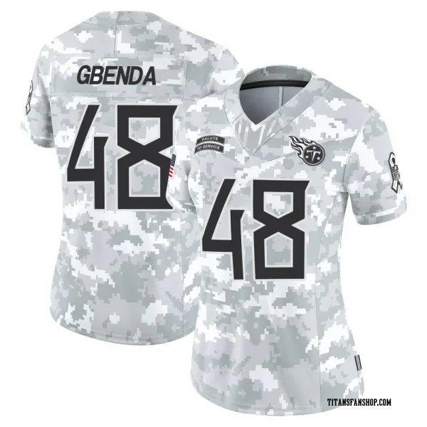 Women's David Gbenda Tennessee Titans Limited Arctic Camo 2024 Salute to Service Jersey