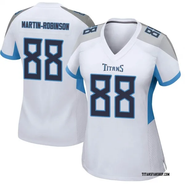 Women's David Martin-Robinson Tennessee Titans Game White Jersey