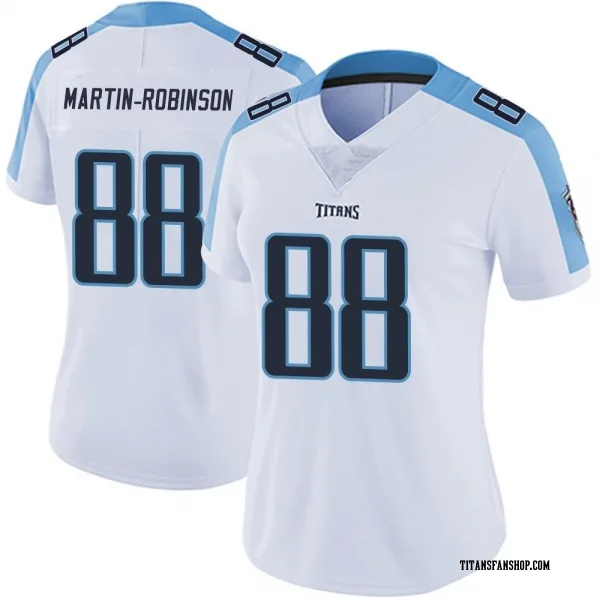 Women's David Martin-Robinson Tennessee Titans Limited White Vapor Untouchable Jersey