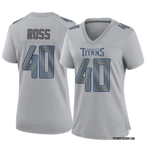 Women's Davion Ross Tennessee Titans Game Gray Atmosphere Fashion Jersey