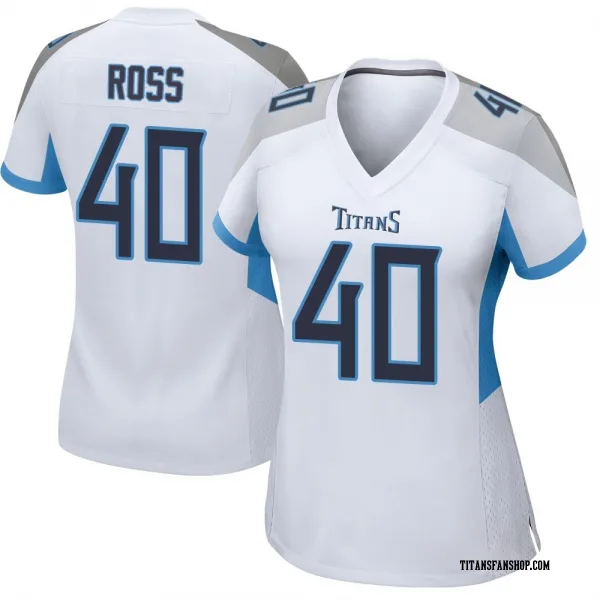 Women's Davion Ross Tennessee Titans Game White Jersey