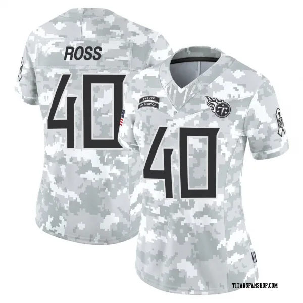 Women's Davion Ross Tennessee Titans Limited Arctic Camo 2024 Salute to Service Jersey