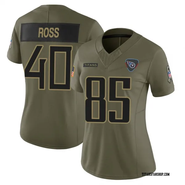 Women's Davion Ross Tennessee Titans Limited Olive 2025 Salute to Service Jersey