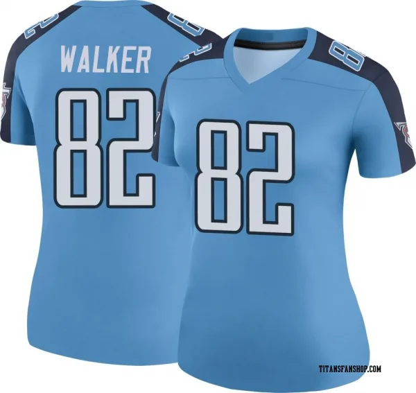 Women's Delanie Walker Tennessee Titans Legend Light Blue Color Rush Jersey