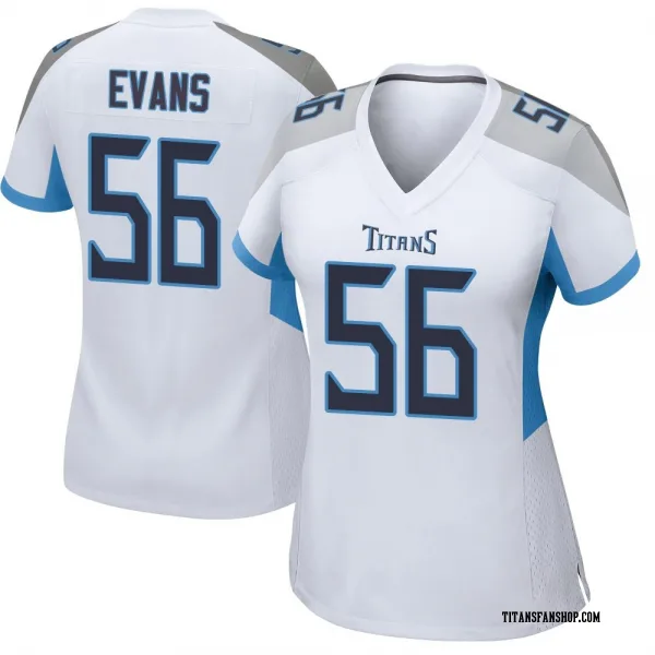 Women's Desmond Evans Tennessee Titans Game White Jersey