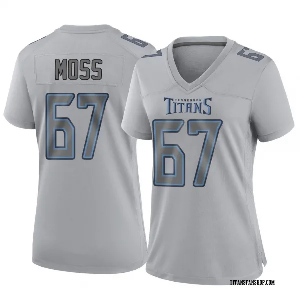 Women's Drew Moss Tennessee Titans Game Gray Atmosphere Fashion Jersey