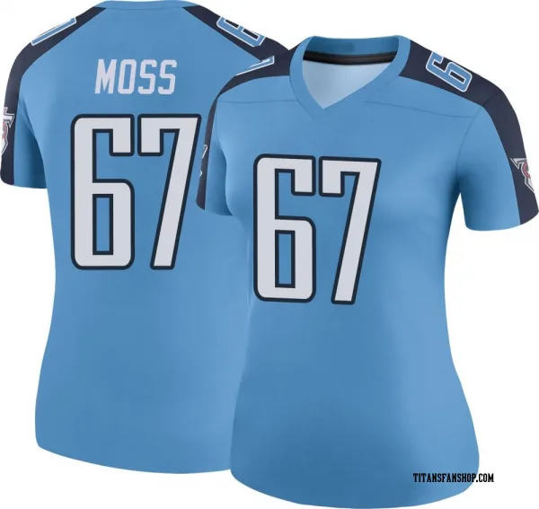 Women's Drew Moss Tennessee Titans Legend Light Blue Color Rush Jersey