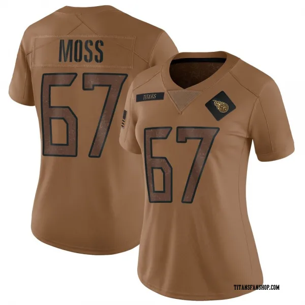 Women's Drew Moss Tennessee Titans Limited Brown 2023 Salute To Service Jersey