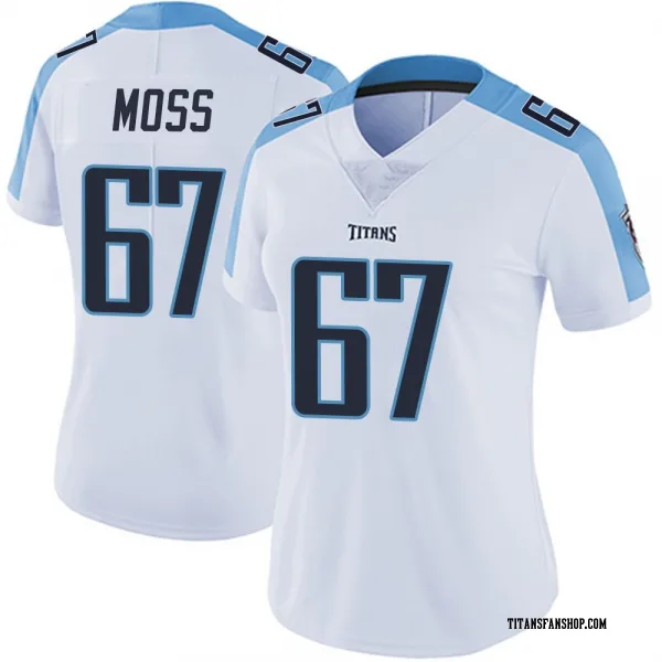 Women's Drew Moss Tennessee Titans Limited White Vapor Untouchable Jersey