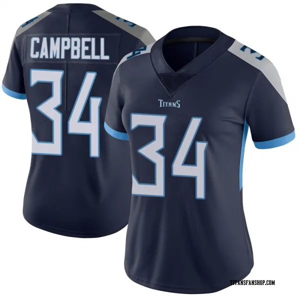 Women's Earl Campbell Tennessee Titans Limited Navy Vapor Untouchable Jersey