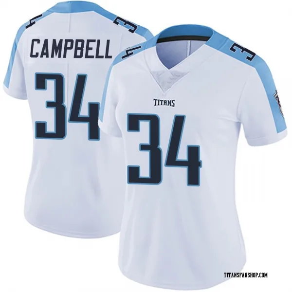 Women's Earl Campbell Tennessee Titans Limited White Vapor Untouchable Jersey
