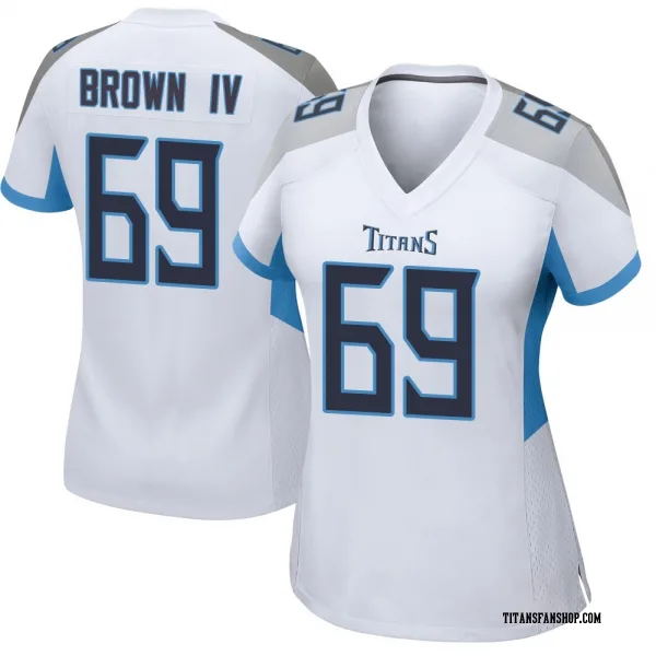 Women's Earnest Brown IV Tennessee Titans Game White Jersey