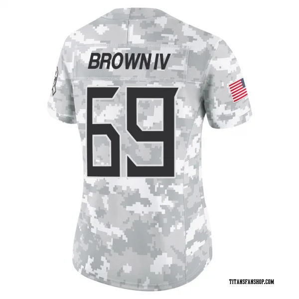 Women's Earnest Brown IV Tennessee Titans Limited Arctic Camo 2024 Salute to Service Jersey