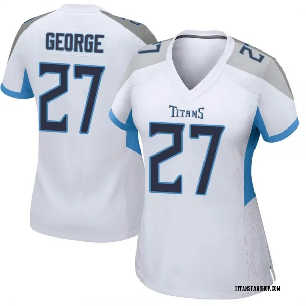 Women's Eddie George Tennessee Titans Game White Jersey