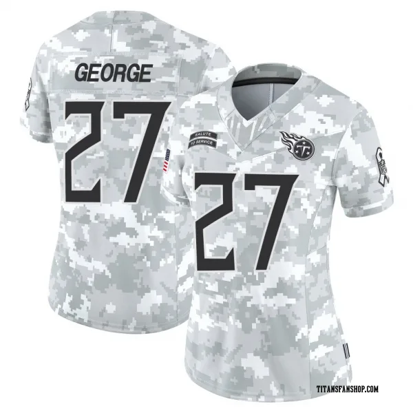 Women's Eddie George Tennessee Titans Limited Arctic Camo 2024 Salute to Service Jersey