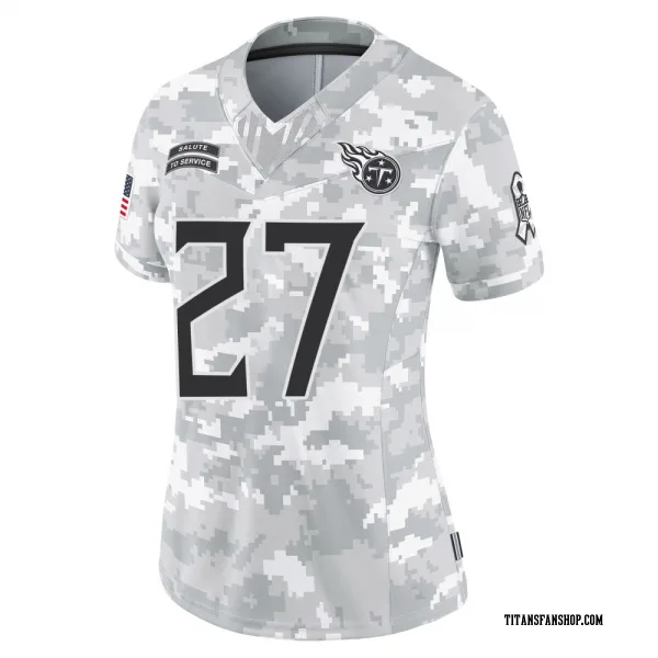 Women's Eddie George Tennessee Titans Limited Arctic Camo 2024 Salute to Service Jersey