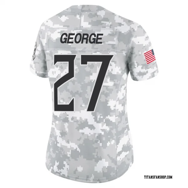 Women's Eddie George Tennessee Titans Limited Arctic Camo 2024 Salute to Service Jersey