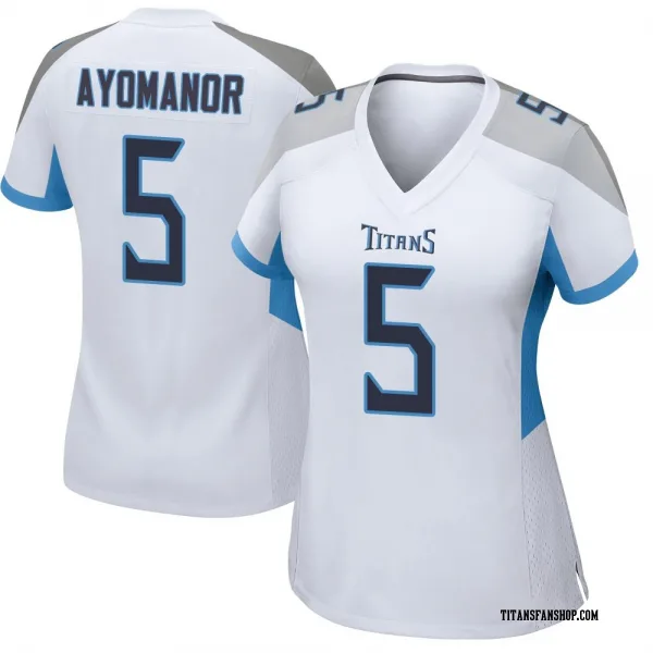 Women's Elic Ayomanor Tennessee Titans Game White Jersey